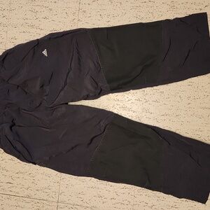 Adidas Black Straight Leg Baggy Track Windbreaker Pants Joggers Vintage 90s